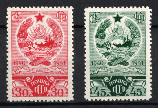 1941 First Anniversary of the Karelian-Finnish SSR, Soviet Union, USSR, Russia (Full Set)