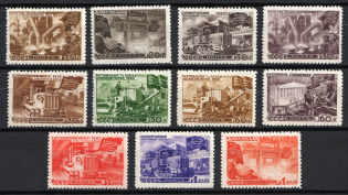 1947 The Reconstruction, Soviet Union, USSR, Russia (Perforated, Full Set, Perf. 12.25)