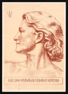 1940 'German woman from North Schleswig', Propaganda Postcard, Third Reich Nazi Germany