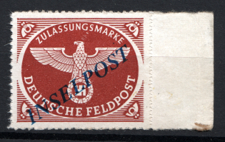 1944 Germany Reich Military Mail Fieldpost `INSELPOST` (CV $65, Signed, MNH)