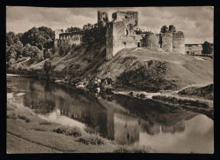 1941 'The ruins of the Ordensburg Bauske, Latvia', Propaganda Postcard, Third Reich Nazi Germany