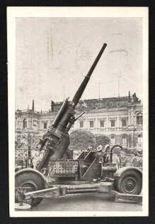 1941 'Machine gun mount on wheels', Propaganda Postcard, Third Reich Nazi Germany