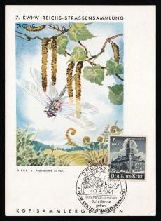 1941 'Birch - Dresden Reich Street Collection', Propaganda Postcard, Third Reich Nazi Germany