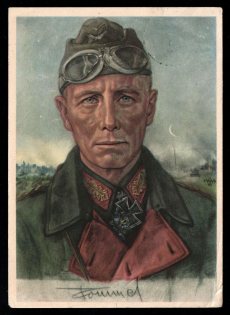 1942 'Major General Rommel', Propaganda Postcard, Third Reich Nazi Germany