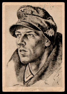 1943 'War correspondent Kretschmann', Propaganda Postcard, Third Reich Nazi Germany