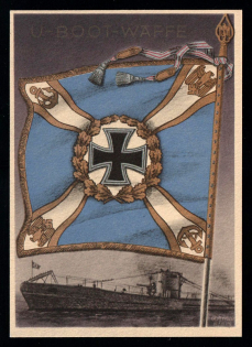 1933-1945 'Flag of the submarine forces', Propaganda Postcard, Third Reich Nazi Germany