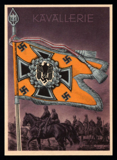 1933-1945 'Flag of the Cavalry', Propaganda Postcard, Third Reich Nazi Germany