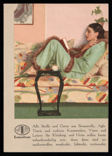 1933-1945 'Indanthren for all fabrics and yarns', Propaganda Postcard, Third Reich Nazi Germany