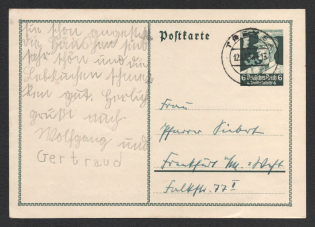 1934 'Postcard', Propaganda Postal stationery, Third Reich Nazi Germany
