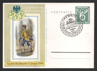 1940 'Stamp Day 1940', Propaganda Postal stationery, Third Reich Nazi Germany