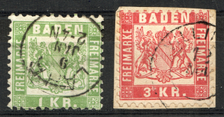 1868 Baden Germany (Cancelled)