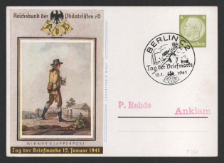 1941 'Stamp Day 1941', Propaganda Postal stationery, Third Reich Nazi Germany