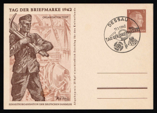 1942 'Stamp Day 1942', Propaganda Postal stationery, Third Reich Nazi Germany