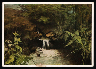 1943 'The source', Propaganda Postcard, Third Reich Nazi Germany