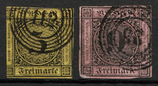 1851-52 Baden Germany (CV $70, Cancelled)