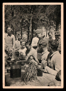 1944 'War admission of the Reich Labor Service', Propaganda Postcard, Third Reich Nazi Germany