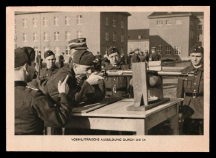 1933-1945 'Pre-military training by the SA', Propaganda Postcard, Third Reich Nazi Germany