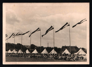 1933-1945 'Military training camp', Propaganda Postcard, Third Reich Nazi Germany