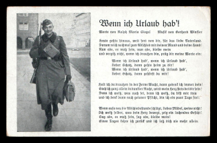 1933-1945 'When I'm on vacation', Propaganda Postcard, Third Reich Nazi Germany