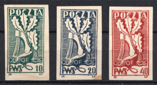 1944 Woldenberg, Poland, POCZTA OB.OF.IIC, WWII Camp Post (Fi. 47, 48, 50, Signed)