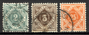 1896-1900 Wurttemberg Germany Official Stamps (Full Set, Cancelled)