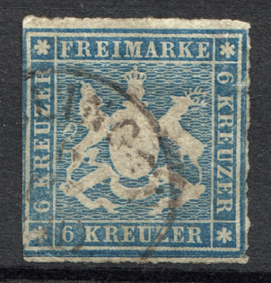 1865-67 Wurttemberg Germany (CV $80, Cancelled)