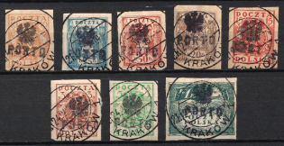 1919 Krakow, Overprint 'Porto', Postage Due Stamps, Local Issue, Poland (Used)