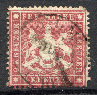 1861-62 Wurttemberg Germany (CV $200, Cancelled)