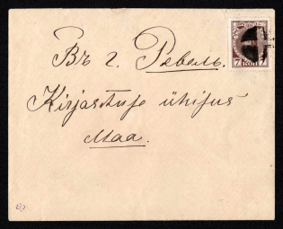 Arensburg, Liflyand province Russian Empire (cur. Kurisaare, Estonia), Mute commercial cover to Revel, Mute postmark cancellation