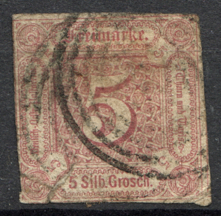 1859-61 Thurn und Taxis Germany 5 Gr (CV $390, Cancelled)