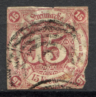 1859-61 Thurn und Taxis Germany 15 Kr (CV $180, Cancelled)
