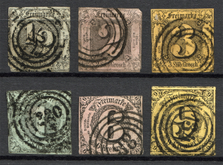 1852-58 Thurn und Taxis Germany (CV $160, Cancelled)
