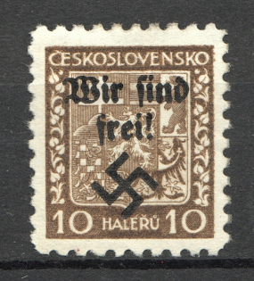 1938 Germany Occupation of Rumburg Sudetenland 10 h (Signed)