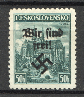 1938 Germany Occupation of Rumburg Sudetenland 50 h (Signed)