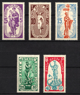 1937 Danzig Gdansk, Germany (Mi. 276 - 280, Full Set, CV $100, MNH)
