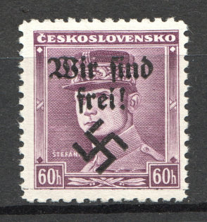 1938 Germany Occupation of Rumburg Sudetenland 60 h (Signed)