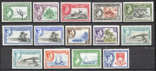1939-55 Gilbert and Ellice Islands Varieties of Perforation CV 45 (Full Set)