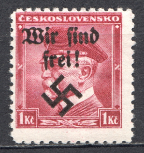 1938 Germany Occupation of Rumburg Sudetenland 1 Kc (MNH)