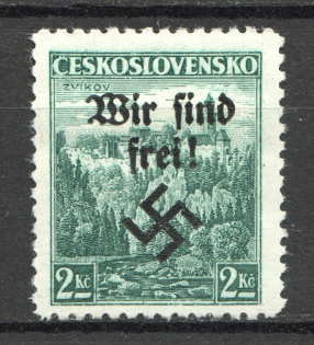 1938 Germany Occupation of Rumburg Sudetenland 2 Kc (Signed)