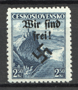 1938 Germany Occupation of Rumburg Sudetenland 2.50 Kc (MNH)