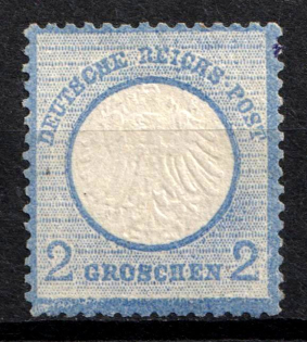 1872 2gr German Empire, Small Breast Plate, Germany (Mi. 5, CV $2,900)