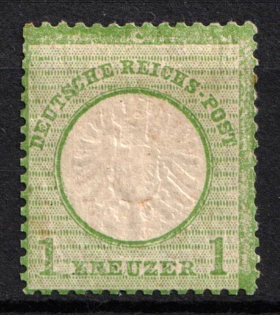 1872 1kr German Empire, Large Breast Plate, Germany (Mi. 23 a, CV $70)