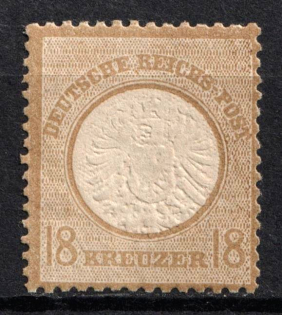 1872 18kr German Empire, Large Breast Plate, Germany (Mi. 28, CV $70)