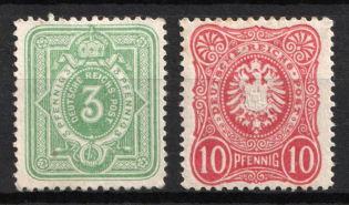 1880 German Empire, Germany (Mi. 39 I a, 41 I a, CV $90)