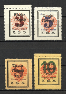 1921 Tyrol Austria Local Post (CV $70, Type II, Full Set)