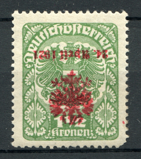 1921 Tyrol Austria Local Post (Inverted Overprint)