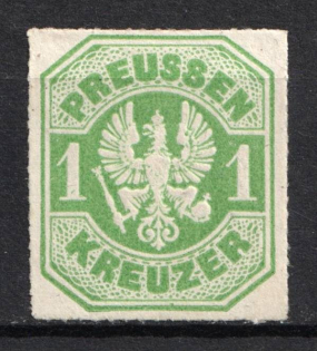 1867 1kr Prussia, German States, Germany (Mi. 22, CV $50)
