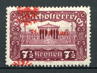 1921 Tyrol Austria Local Post (Shifted Overprint)