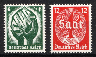 1934 Third Reich, Germany (Mi. 544 - 545, Full Set, CV $120, MNH)