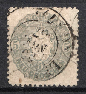 1867 5ngr Saxony, German States, Germany (Mi. 19 c, Canceled, CV $450)